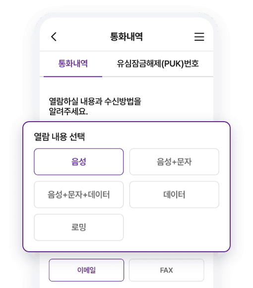 통화내역 열람